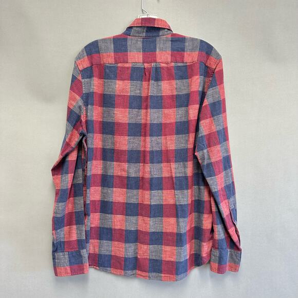 JCrew Mens set of 2 red/blue checkered long sleeve button up shirts size medium - Picture 5 of 14